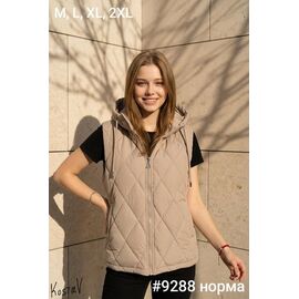 Жилетка жіноча 9288 d.beige р.M-2XL "Kosta" недорого оптом від прямого постачальника