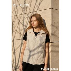 Жилетка жіноча 9288 l.beige р.M-2XL "Kosta" недорого оптом від прямого постачальника
