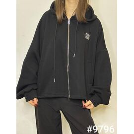 Кофта спортивна жіноча 9796 black р.42-52 "Kosta" недорого оптом від прямого постачальника