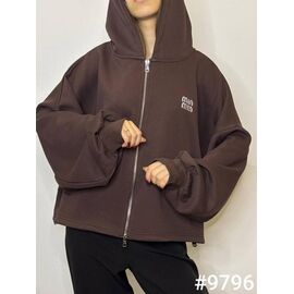 Кофта спортивна жіноча 9796 brown р.42-52 "Kosta" недорого оптом від прямого постачальника