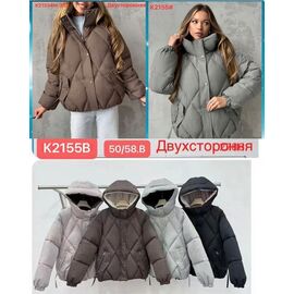 Куртка жіноча зимова K2155B black р.50-58 "Kosta" недорого оптом від прямого постачальника