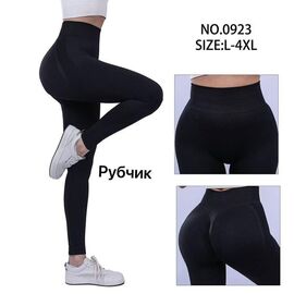 Фотография Лосины женские 0923 black р.L-4XL "JEANS KIDS" недорого оптом от прямого поставщика