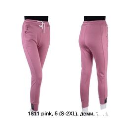 Фотография Штаны спортивные женские 1811 pink р.S-2XL "JEANS KIDS" недорого оптом от прямого поставщика