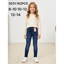 Лосини дитячі теплі на дівчинку 5031 blue р.6-10 "JEANS KIDS" недорого оптом від прямого постачальника
