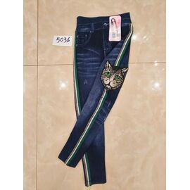 Лосини дитячі теплі на дівчинку 5036 blue р.6-10 "JEANS KIDS" недорого оптом від прямого постачальника