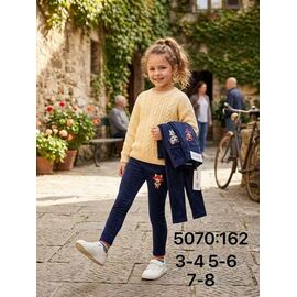 Лосини дитячі теплі на дівчинку 5070 mix р.3-7 "JEANS KIDS" недорого оптом від прямого постачальника