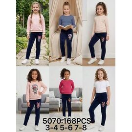 Лосини дитячі теплі на дівчинку 5070-1 mix р.3-7 "JEANS KIDS" недорого оптом від прямого постачальника