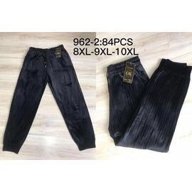 Штани спортивні жіночі теплі 962-2 black р.8XL-10XL "JEANS KIDS" недорого оптом від прямого постачальника