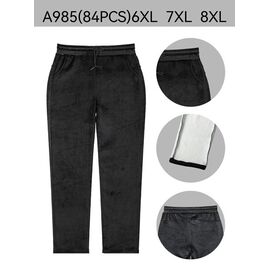 Штани спортивні жіночі теплі A985 black р.6XL-8XL "JEANS KIDS" недорого оптом від прямого постачальника