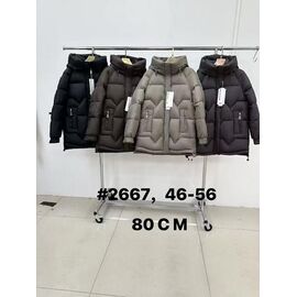 Фотография Куртка женская зимняя 2667-1 brown р.46-56 "Yafeier" недорого оптом от прямого поставщика