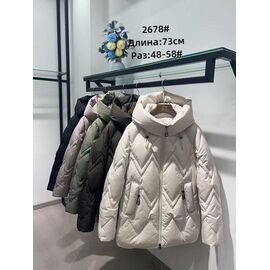 Фотография Куртка женская зимняя 2678 l.beige р.48-58 "Yafeier" недорого оптом от прямого поставщика