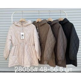 Куртка жіноча демісезонна 28055 brown р.48-56 "Yafeier" недорого оптом від прямого постачальника