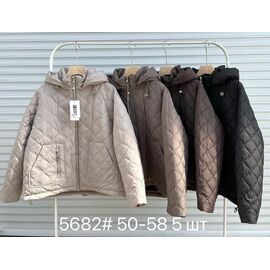 Куртка жіноча демісезонна 5682 d.beige р.50-58 "Yafeier" недорого оптом від прямого постачальника