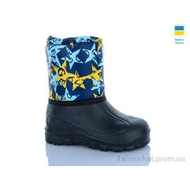 Фотография Сапоги из пены детские зима СПП Зірки жовтий-т.синій (8 пар р.30-37) "DeMur" недорого оптом от прямого поставщика