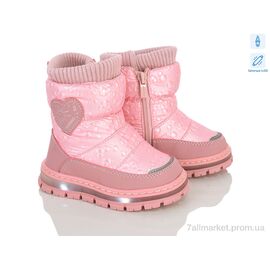 Черевики дитячі зручні Зима D6915P-1 pink LED (6 пар р.22-27) "Clibee-ShoSho" недорого оптом від прямого постачальника