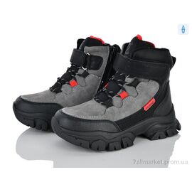 Фотография Ботинки детские удобные зима HC359 grey-black (6 пар р.32-37) "Clibee-ShoSho" недорого оптом от прямого поставщика