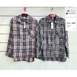 Фотография Рубашка женская 1506 pink р.XL-5XL "BASE" недорого оптом от прямого поставщика