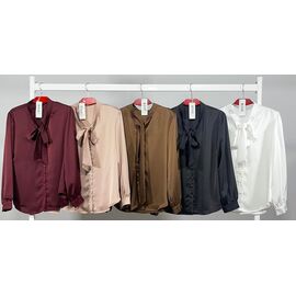 Фотография Рубашка женская 2211 wine р.S-2XL "BASE" недорого оптом от прямого поставщика