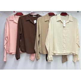 Фотография Рубашка женская 8005 d.beige р.S-XL "BASE" недорого оптом от прямого поставщика