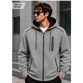 Фотография Кофта спортивная мужская 2338B grey р.3XL-7XL "ZERO" недорого оптом от прямого поставщика