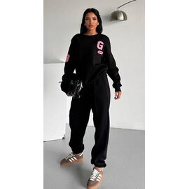 Фотография Костюм спортивный женский 03 black р.S-L "Karon" недорого оптом от прямого поставщика