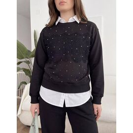Фотография Свитер женский 5939 black р.S-L "Karon" недорого оптом от прямого поставщика