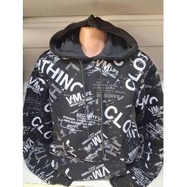 Фотография Худи мужской 1284 black р.S-2XL "RING" недорого оптом от прямого поставщика
