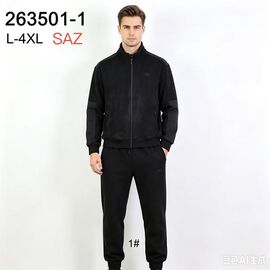 Фотография Костюм спортивный мужской 263501-1 black р.L-4XL "WHITE" недорого оптом от прямого поставщика