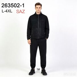 Фотография Костюм спортивный мужской 263502-1 black р.L-4XL "WHITE" недорого оптом от прямого поставщика