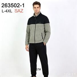 Фотография Костюм спортивный мужской 263502-1 black-grey р.L-4XL "WHITE" недорого оптом от прямого поставщика