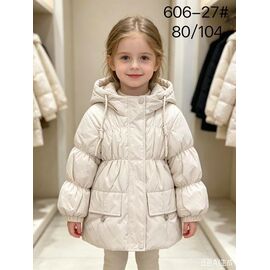 Фотография Куртка детская демисезонная на девочку 606-27 l.beige р.80-104 "WHITE" недорого оптом от прямого поставщика