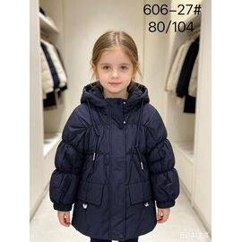 Фотография Куртка детская демисезонная на девочку 606-27 navy р.80-104 "WHITE" недорого оптом от прямого поставщика