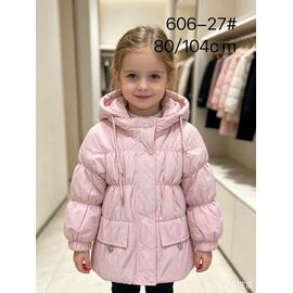 Фотография Куртка детская демисезонная на девочку 606-27 pink р.80-104 "WHITE" недорого оптом от прямого поставщика