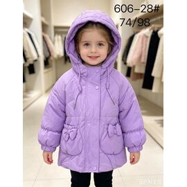 Фотография Куртка детская демисезонная на девочку 606-28 lilac р.80-104 "WHITE" недорого оптом от прямого поставщика