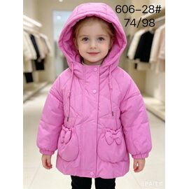 Фотография Куртка детская демисезонная на девочку 606-28 pink р.80-104 "WHITE" недорого оптом от прямого поставщика