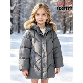 Фотография Курка детская зимняя на девочку 8803 grey р.98-122 "WHITE" недорого оптом от прямого поставщика