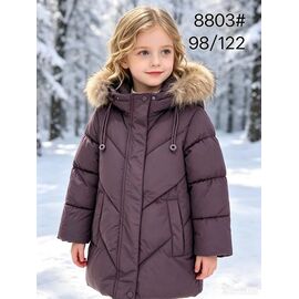 Фотография Курка детская зимняя на девочку 8803 purple р.98-122 "WHITE" недорого оптом от прямого поставщика