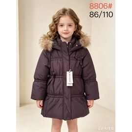 Фотография Курка детская зимняя на девочку 8806 brown р.86-110 "WHITE" недорого оптом от прямого поставщика