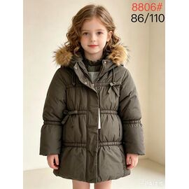Фотография Курка детская зимняя на девочку 8806 khaki р.86-110 "WHITE" недорого оптом от прямого поставщика