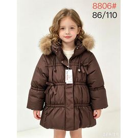 Фотография Курка детская зимняя на девочку 8806-1 brown р.86-110 "WHITE" недорого оптом от прямого поставщика