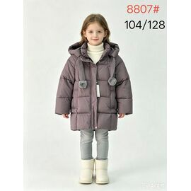 Фотография Курка детская зимняя на девочку 8807 grey р.104-128 "WHITE" недорого оптом от прямого поставщика