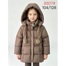 Фотография Курка детская зимняя на девочку 8807 l.brown р.104-128 "WHITE" недорого оптом от прямого поставщика