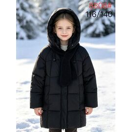 Фотография Курка детская зимняя на девочку 8808 black р.116-140 "WHITE" недорого оптом от прямого поставщика