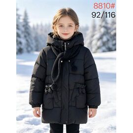 Фотография Курка детская зимняя на девочку 8810 black р.92-116 "WHITE" недорого оптом от прямого поставщика