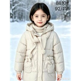 Фотография Курка детская зимняя на девочку 8810 l.beige р.92-116 "WHITE" недорого оптом от прямого поставщика
