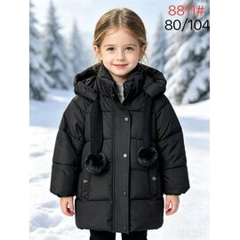 Фотография Курка детская зимняя на девочку 8811 black р.80-104 "WHITE" недорого оптом от прямого поставщика