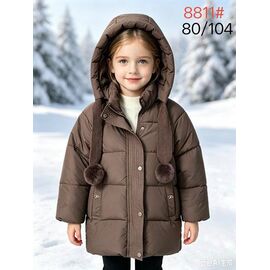Фотография Курка детская зимняя на девочку 8811 brown р.80-104 "WHITE" недорого оптом от прямого поставщика