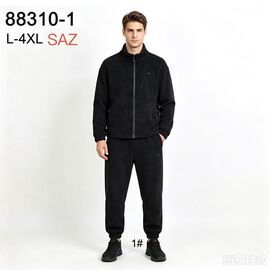 Фотография Костюм спортивный мужской 88310-1 black р.L-4XL "WHITE" недорого оптом от прямого поставщика