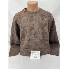 Фотография Свитер мужской SB2345 brown р.3XL-5XL "Sabihina" недорого оптом от прямого поставщика