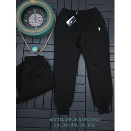 Фотография Штаны спортивные мужские утеплённые S4639 black р.2XL-6XL "Shon" недорого оптом от прямого поставщика